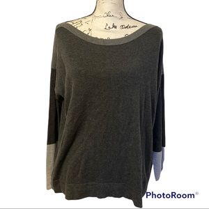 Eileen Fisher Tencel Gray Longsleeved Sweater S: Medium